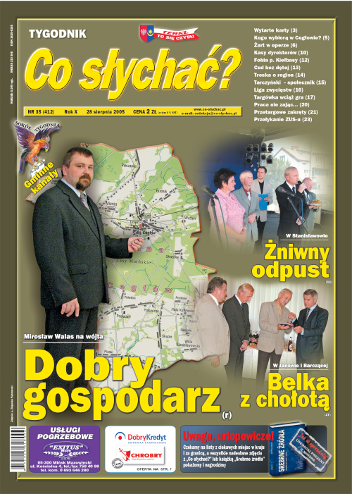 Okładka gazety Co słychać? - nr 35 (412) 2005
